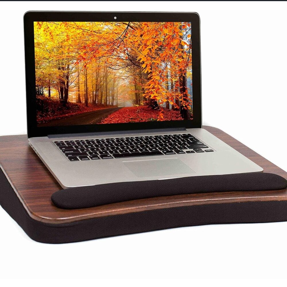 Sofia + Sam All Purpose Lap Desk (Wood top) with Memory Foam – Work from Home